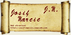Josif Marčić vizit kartica